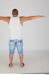 Whole Body Man T poses White Casual Chubby Standing Street photo references